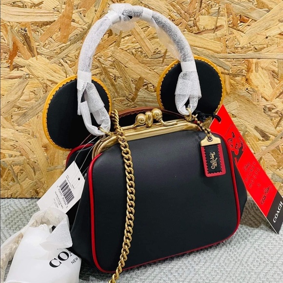 🎀Coach NWT Disney Mickey Mouse X Keith Haring Kisslock Bag - Picture 6 of 16